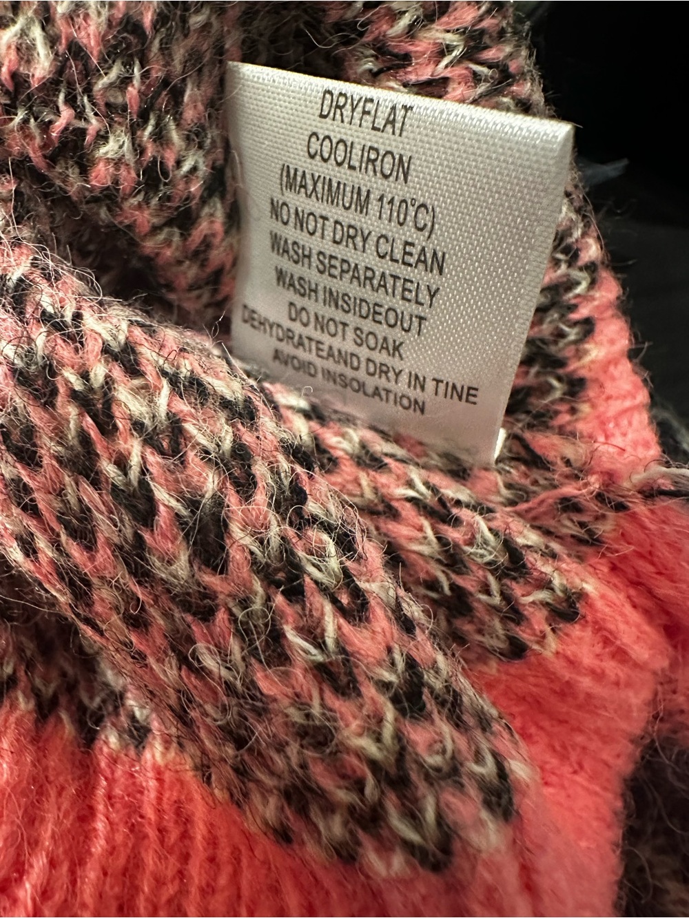New with Tag! Oxknit Women's Pink Cat & Rose Crewneck Sweater sz M - Picture 8 of 9